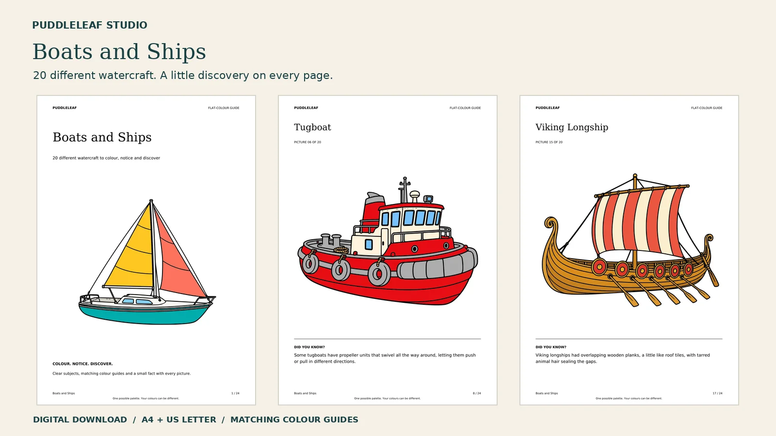 Boats and Ships: actual book artwork and page previews