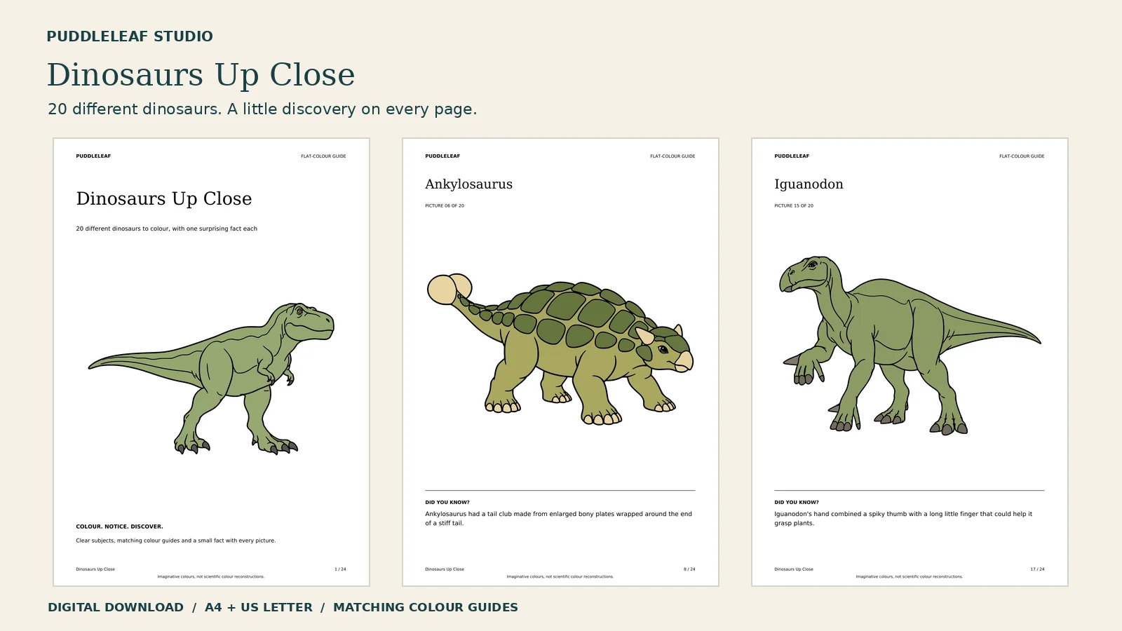 Dinosaurs Up Close: actual book artwork and page previews
