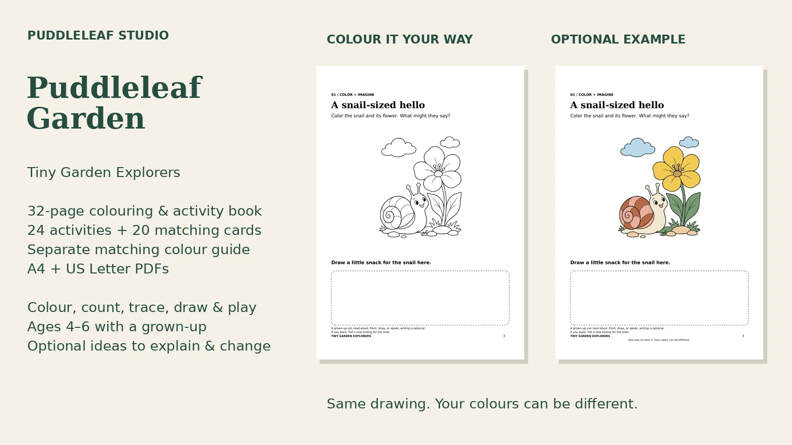 Puddleleaf Garden: actual book artwork and page previews