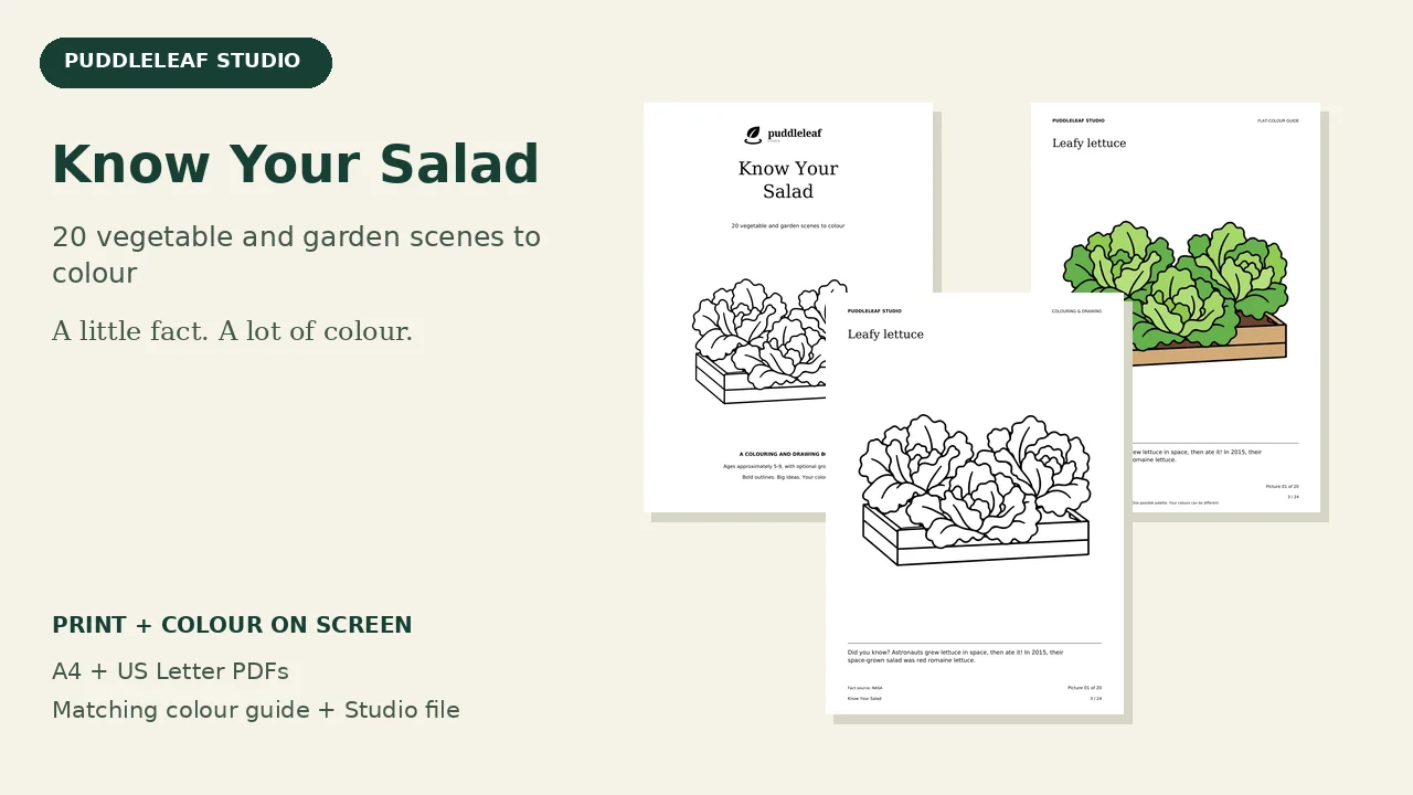 Know Your Salad: actual book artwork and page previews